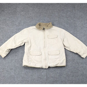 Vintage Graphite Chore Coat Kids Boy 4 Barn Utility Equestrian Flannel Lined 90s